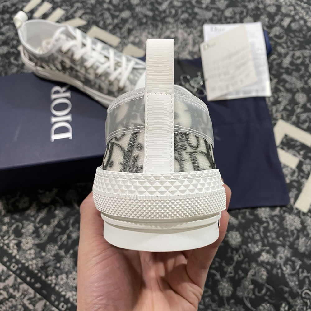 B23 Dior Oblique Shoes White Black Low (10) - www.newkick.org