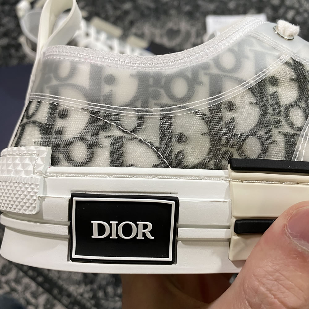 B23 Dior Oblique Shoes White Black Low (11) - www.newkick.org