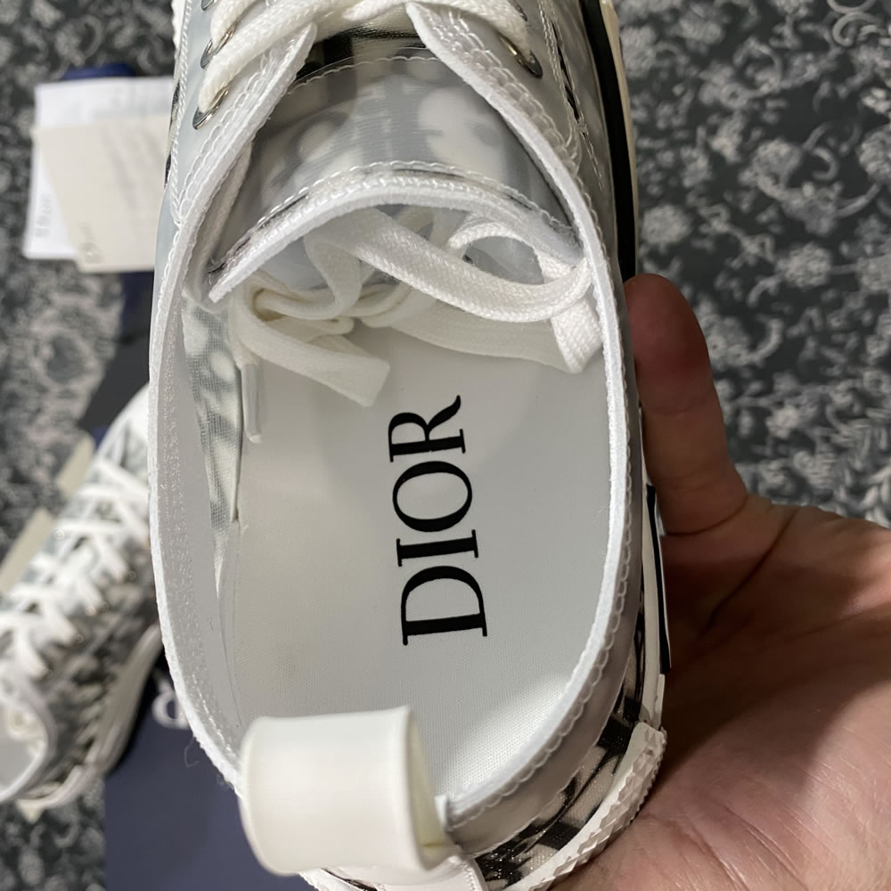 B23 Dior Oblique Shoes White Black Low (12) - www.newkick.org