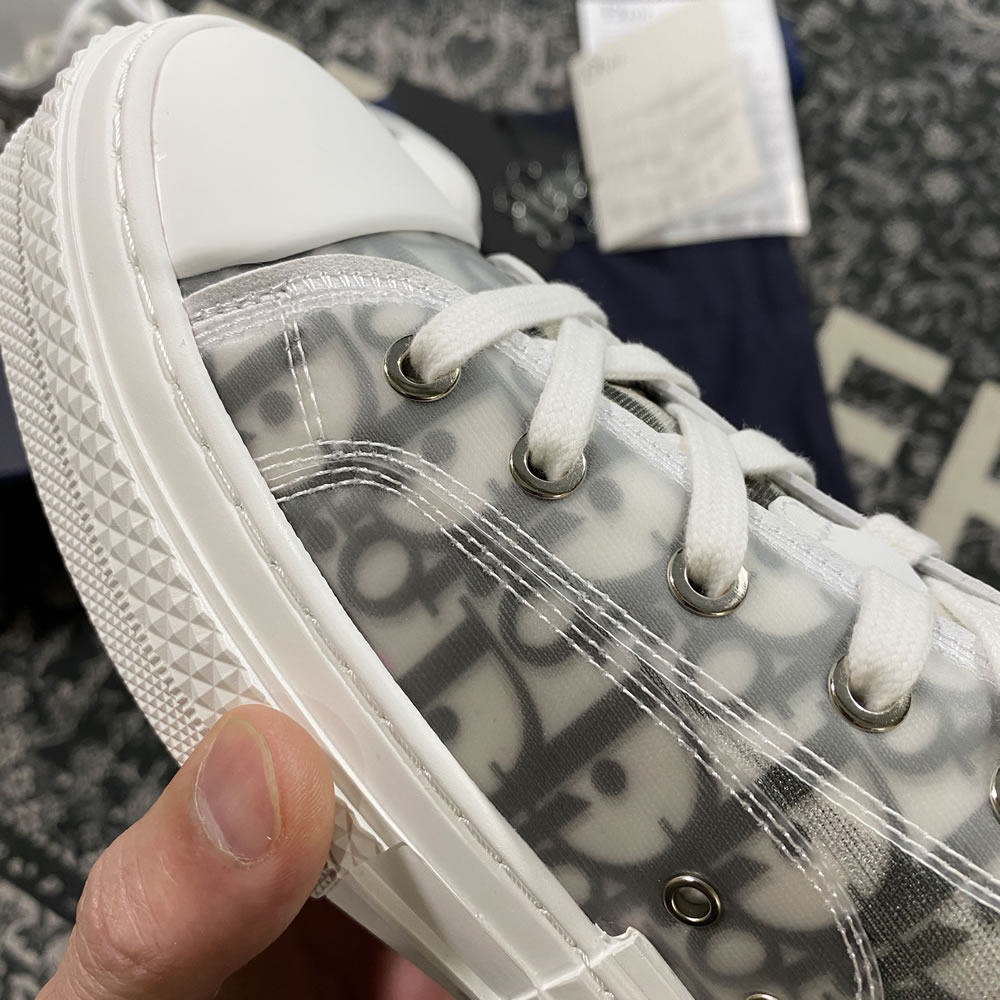 B23 Dior Oblique Shoes White Black Low (13) - www.newkick.org