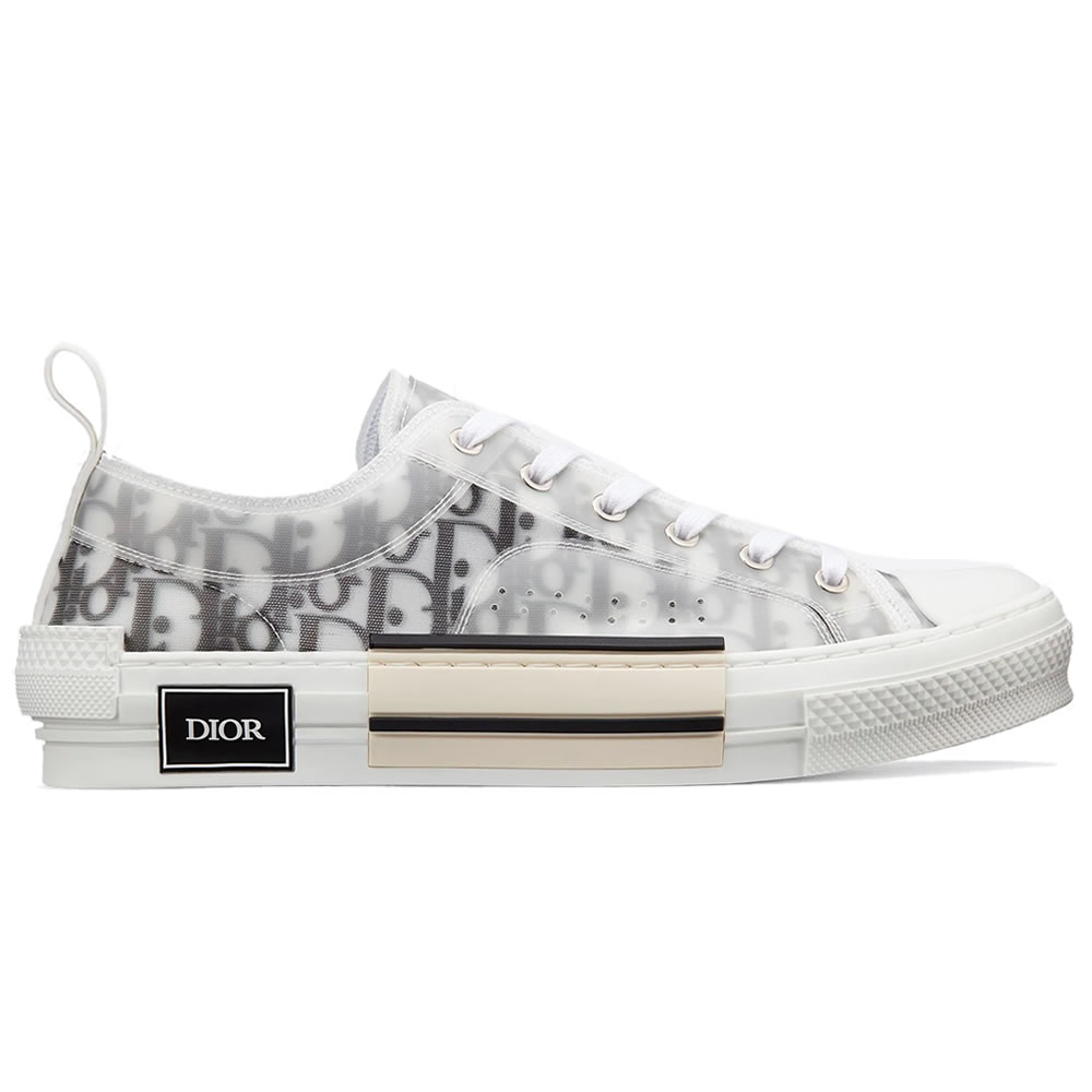B23 Dior Oblique Shoes White Black Low (2) - www.newkick.org