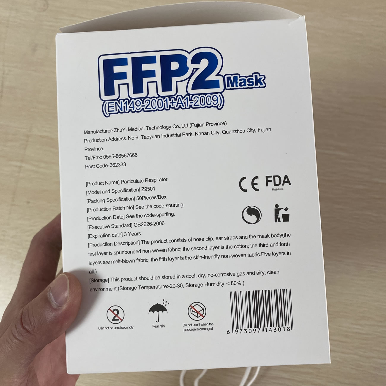 Ffp2 Mask Particulate Respirator 50pieces Box Model Z9501 (3) - www.newkick.org