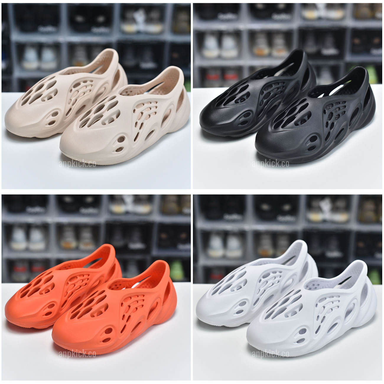 Adidas Yeezy Crocs Clog Foam Runner Colors Beige Black Orange Red White (1) - www.newkick.org