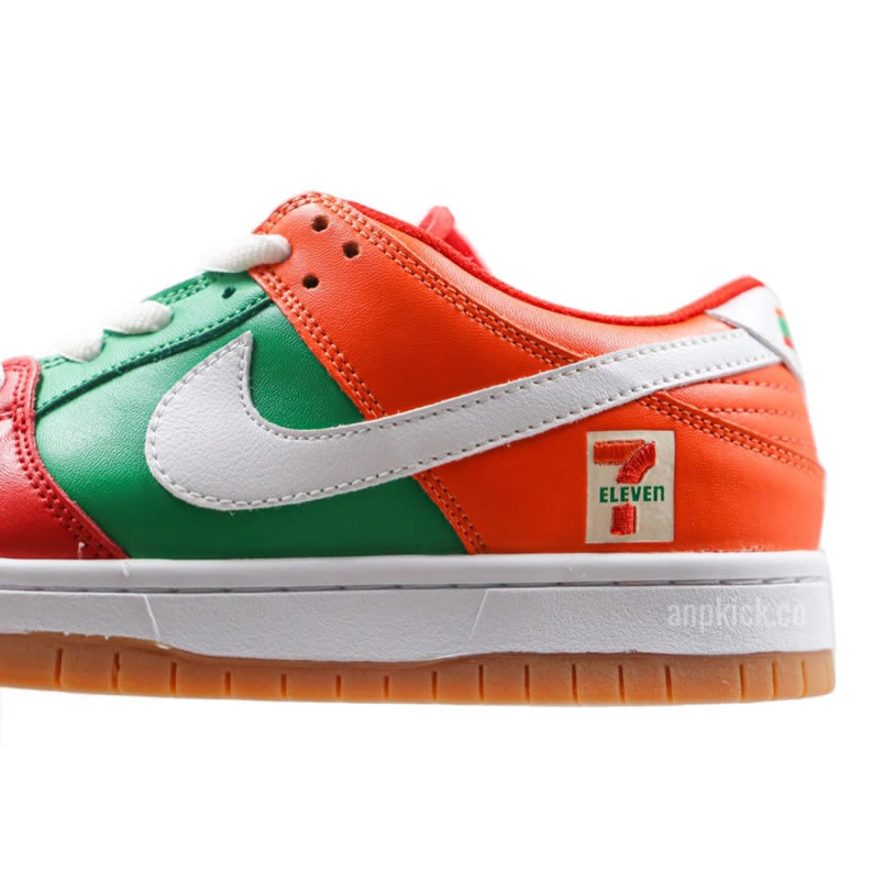 Nike Sb Dunk Low 7 Eleven Red Orange Green Skateboarding Shoes Cz5130 600 (3) - www.newkick.org