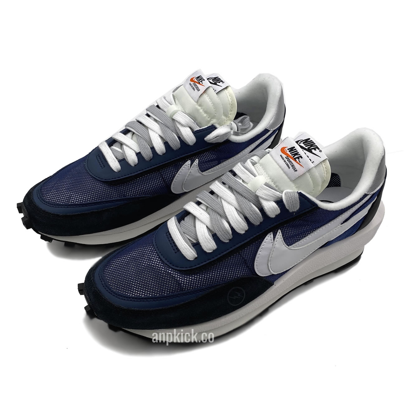 Sacai Fragment Design Nike Lvd Waffle Daybreak Grid Navy Blue Black Bv0073 008 (3) - www.newkick.org