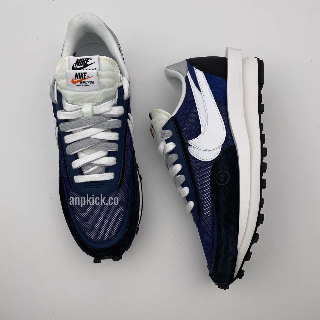 Sacai Fragment Design Nike Lvd Waffle Daybreak Grid Navy Blue Black Bv0073 008 (5) - www.newkick.org