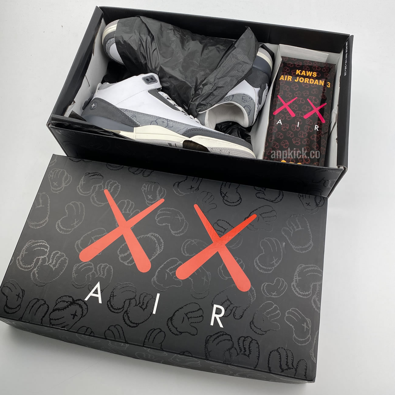 Kaws Air Jordan 3 Fresh Water White Light Grey New Release For Sale (11) - www.newkick.org