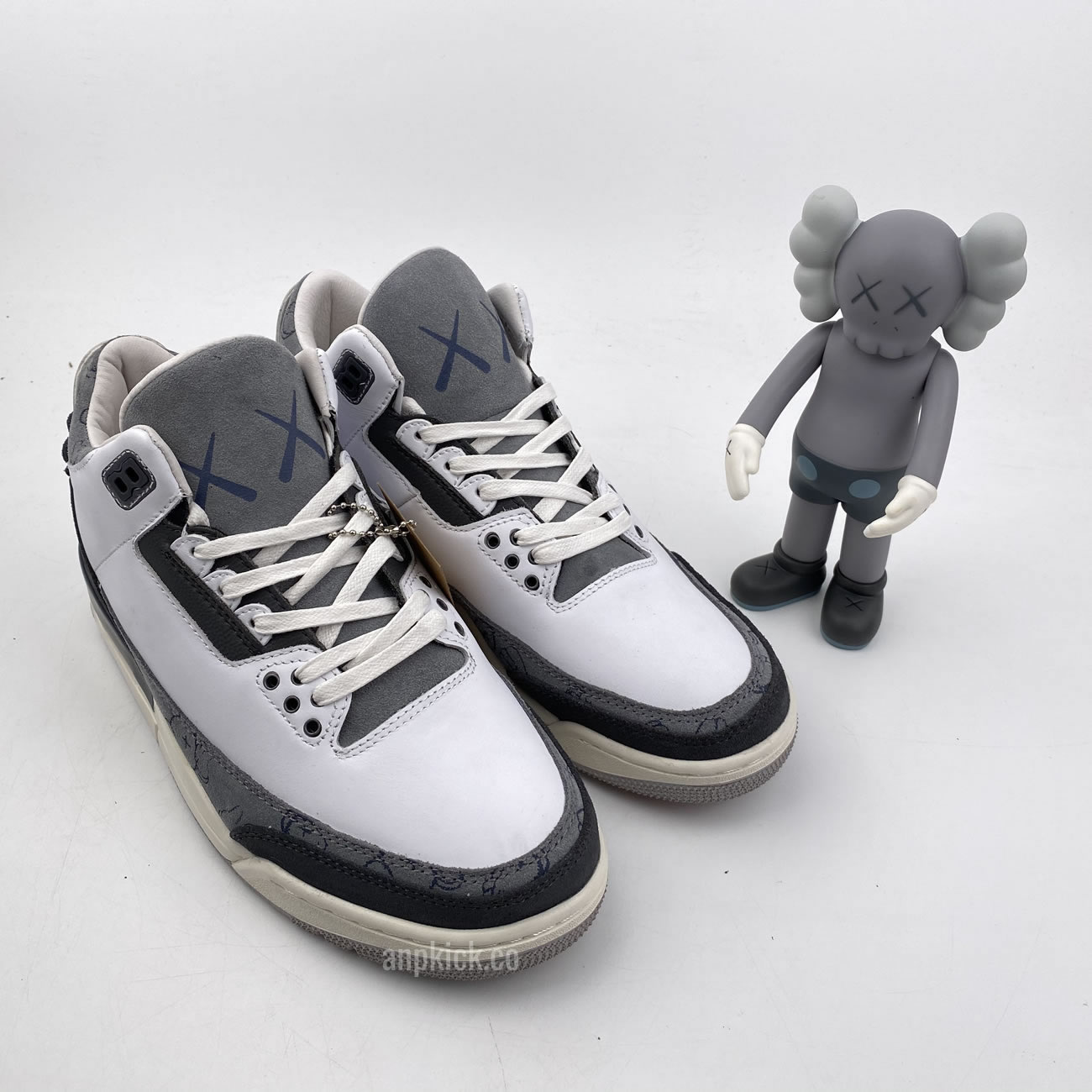 Kaws Air Jordan 3 Fresh Water White Light Grey New Release For Sale (2) - www.newkick.org