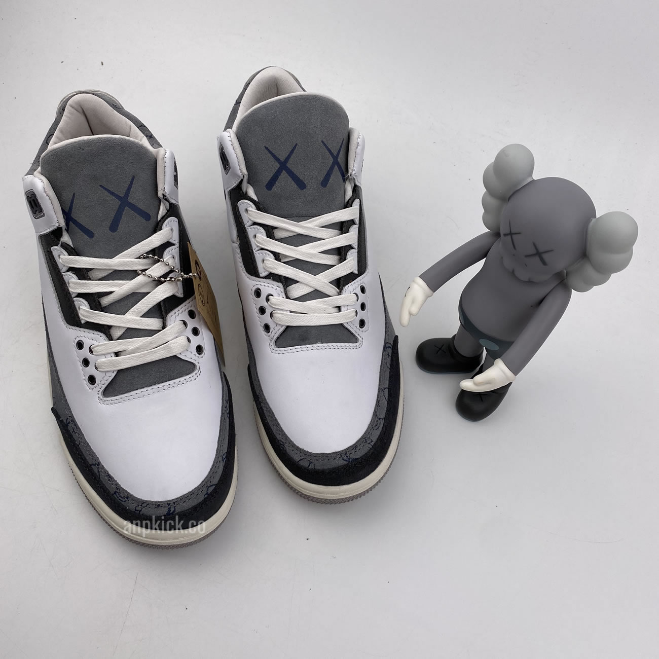 Kaws Air Jordan 3 Fresh Water White Light Grey New Release For Sale (3) - www.newkick.org