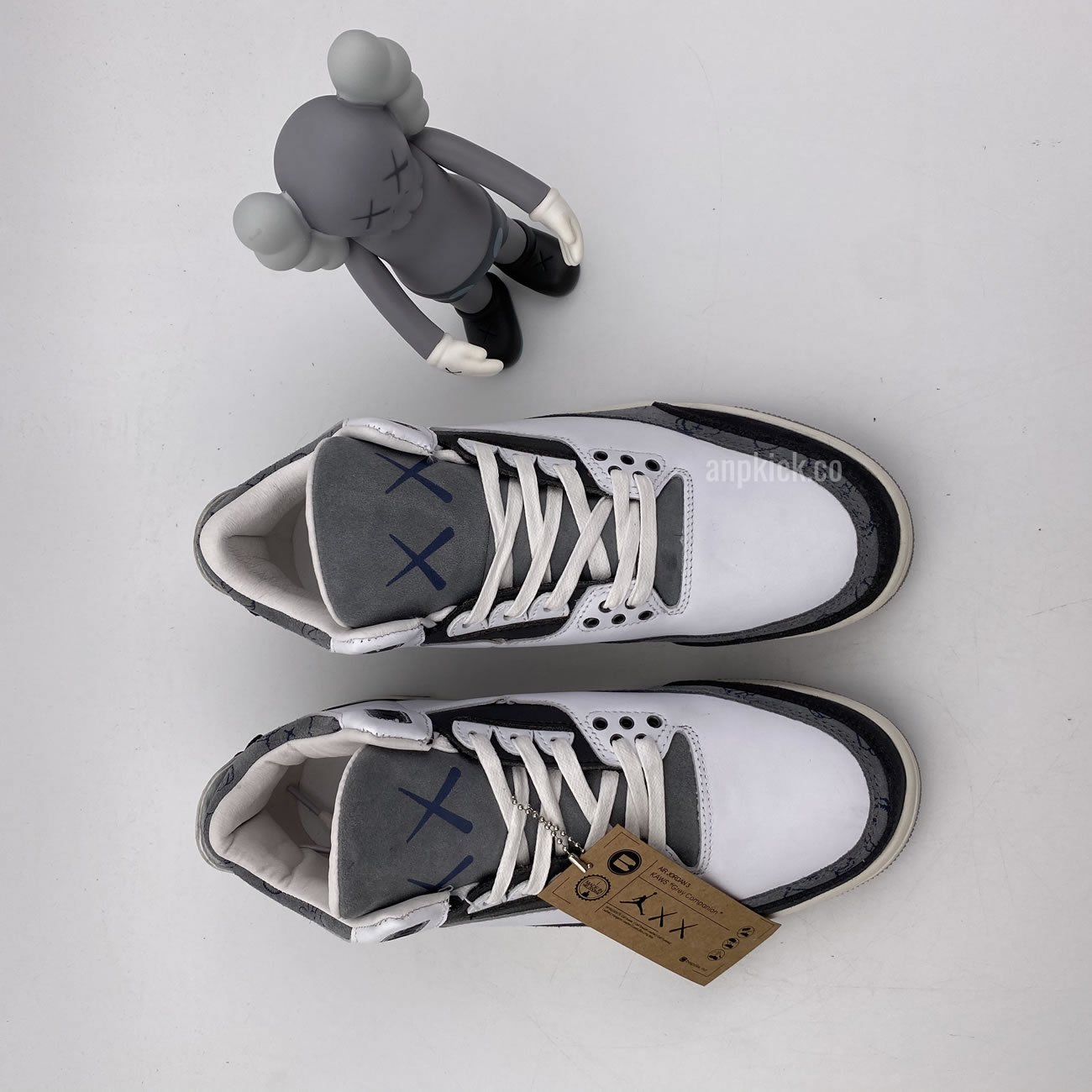 Kaws Air Jordan 3 Fresh Water White Light Grey New Release For Sale (9) - www.newkick.org