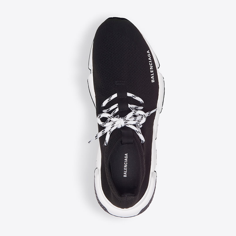 Balenciaga Speed Lace Up Sneaker Black White (4) - www.newkick.org Balenciaga Speed Lace Up Sneaker Black White (4) - www.newkick.org