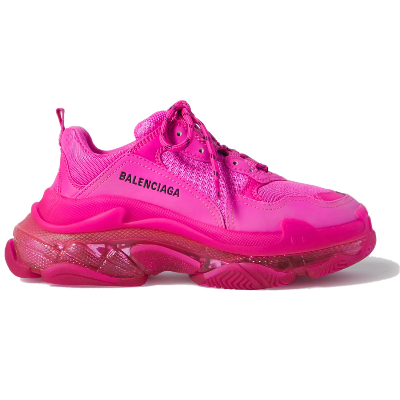 Balenciaga Triple S Pink Clear Sole Logo Embroidered Foam Mesh Sneakers (1) - www.newkick.org Balenciaga Triple S Pink Clear Sole Logo Embroidered Foam Mesh Sneakers (1) - www.newkick.org