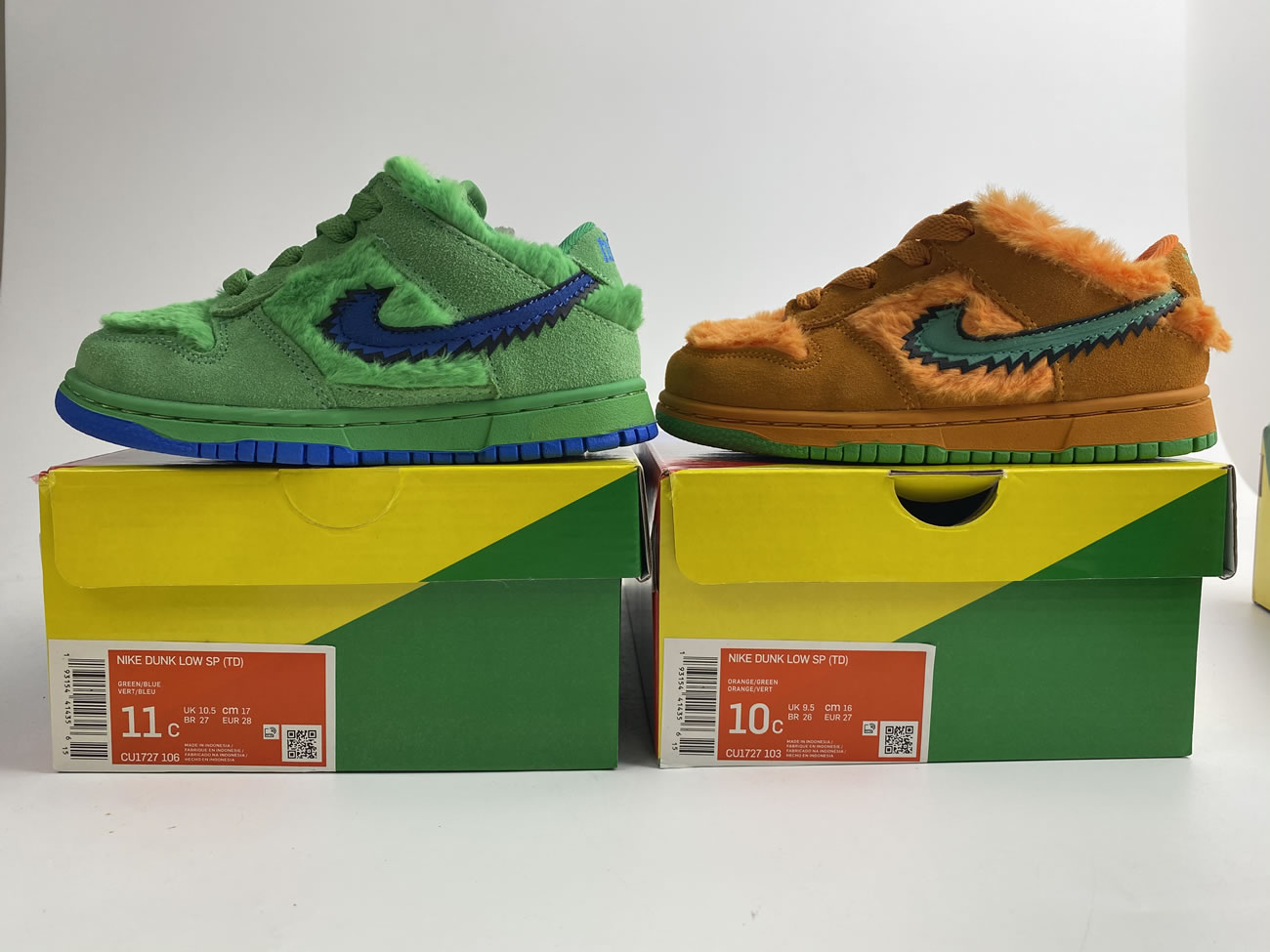 Kids Childrens Grateful Dead Bears Nike Sb Dunk Low Yellow Pink Orange Blue Green Release For Sale (8) - www.newkick.org