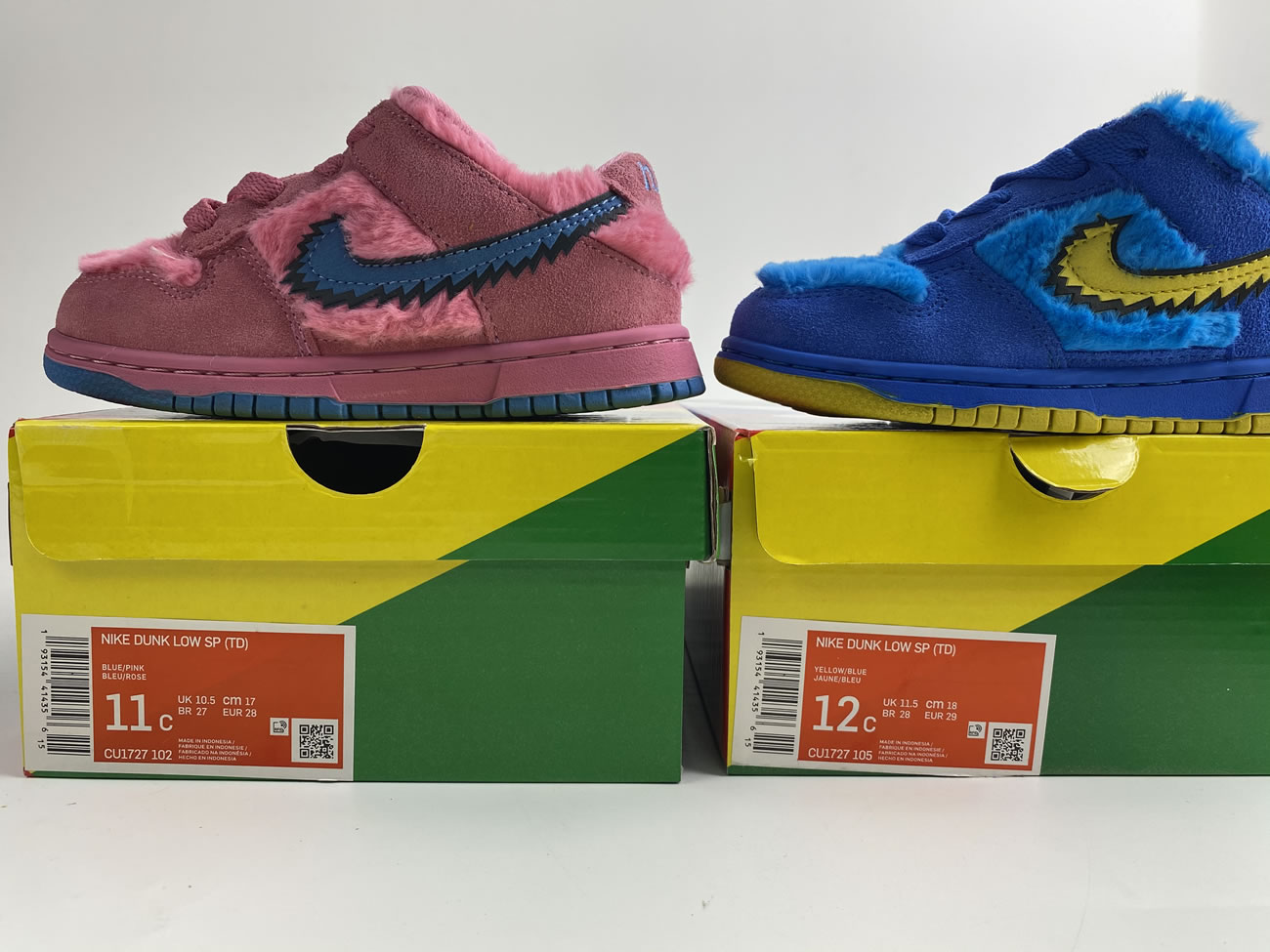 Kids Childrens Grateful Dead Bears Nike Sb Dunk Low Yellow Pink Orange Blue Green Release For Sale (9) - www.newkick.org