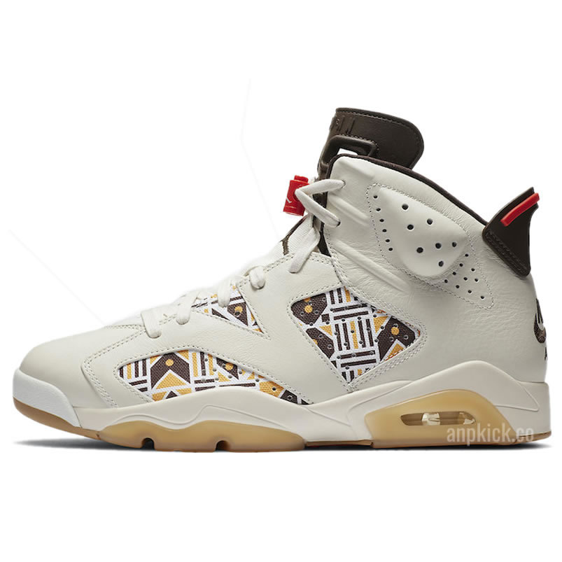 Air Jordan 6 Retro Quai 54 2020 Sail Baroque Brown Cz4152 100 (1) - www.newkick.org
