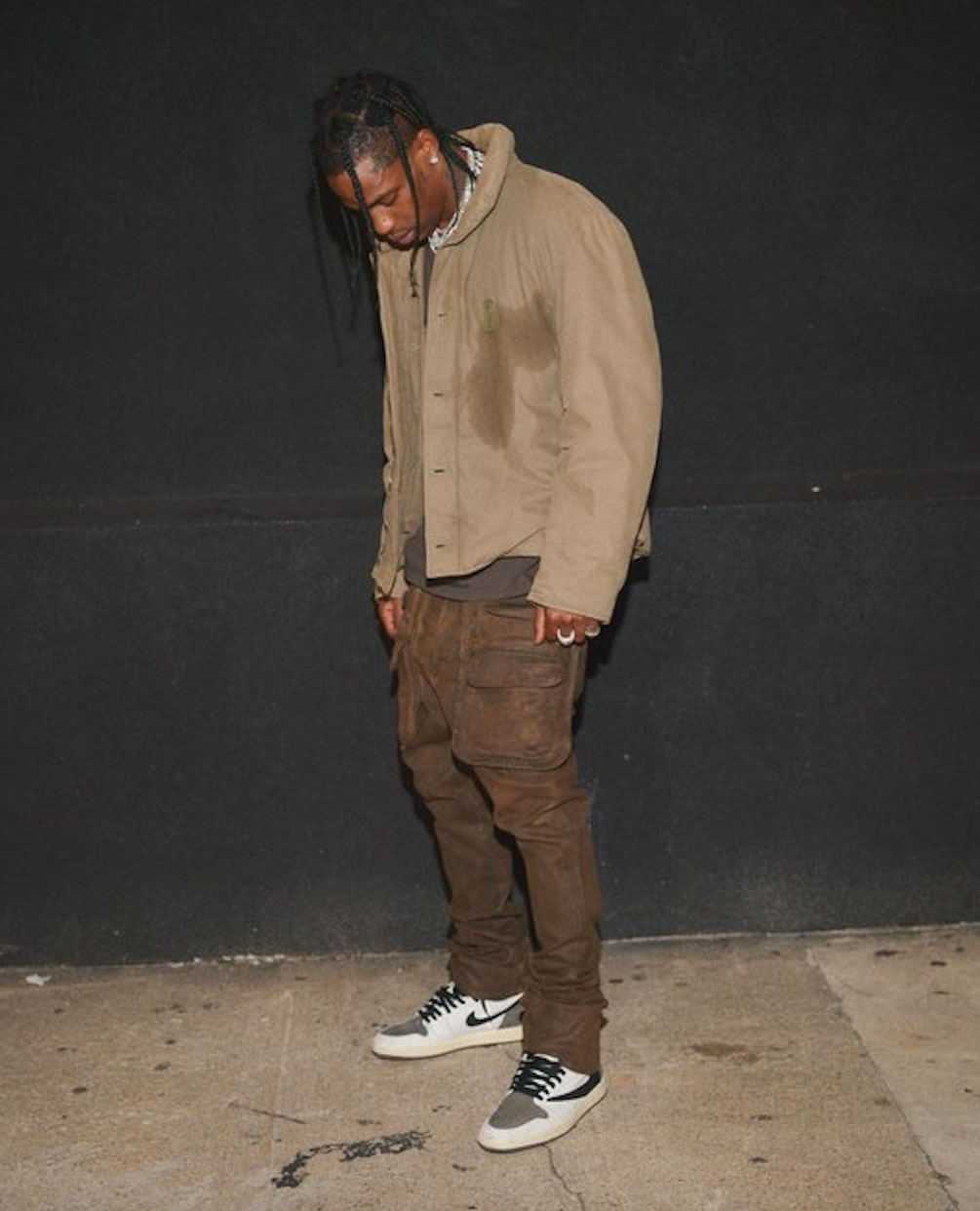 Travis Scott Air Jordan 1 Retro High Sample 2.0 Brown Cactus Jack Anpkick First Look On Foot (1) - www.newkick.org