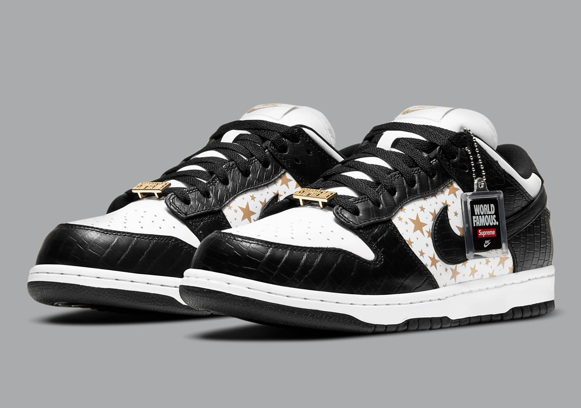 Supreme Nike Sb Dunk Low White Metallic Gold Black Dh3228 102 (2) - www.newkick.org