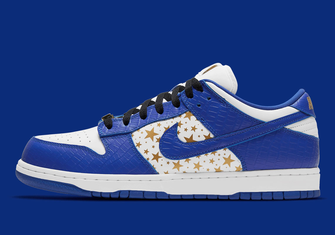 Supreme Nike Sb Dunk Low White Metallic Gold Hyper Blue Dh3228 100 (1) - www.newkick.org