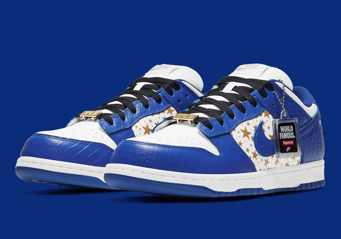 Supreme Nike Sb Dunk Low White Metallic Gold Hyper Blue Dh3228 100 (2) - www.newkick.org