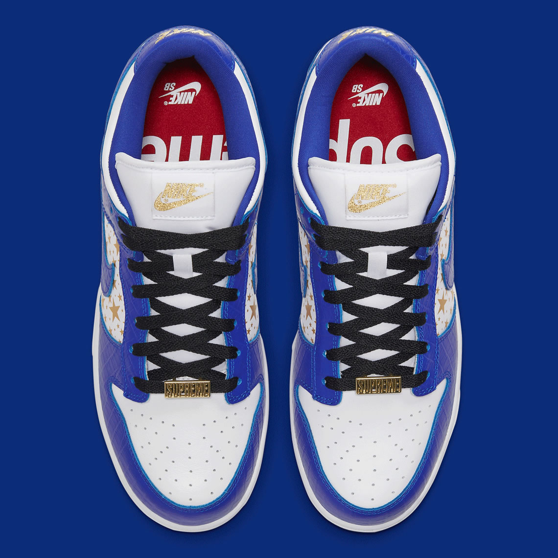 Supreme Nike Sb Dunk Low White Metallic Gold Hyper Blue Dh3228 100 (3) - www.newkick.org