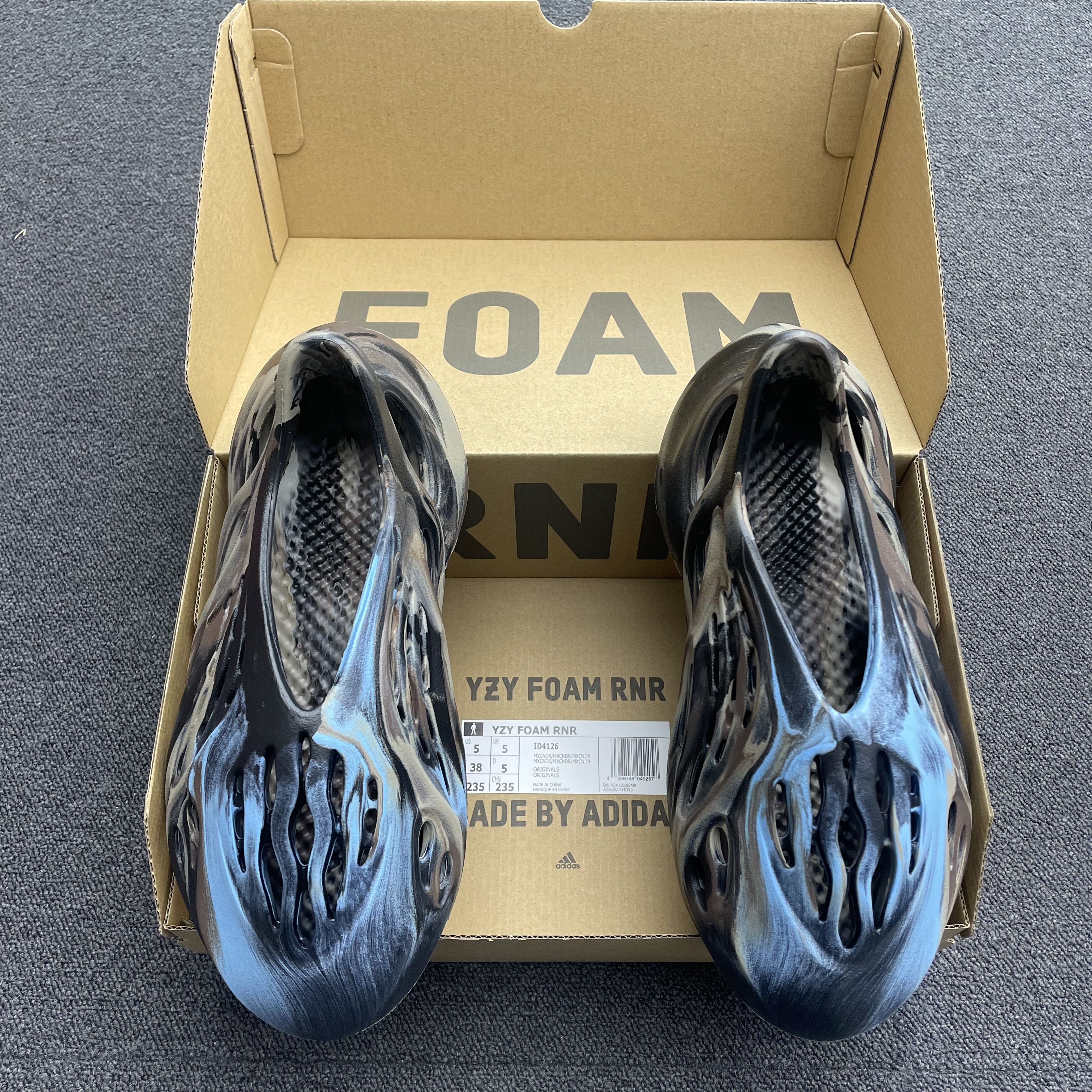 Adidas Yeezy Foam Rnnr Mx Brown Blue Id4126 (2) - www.newkick.org