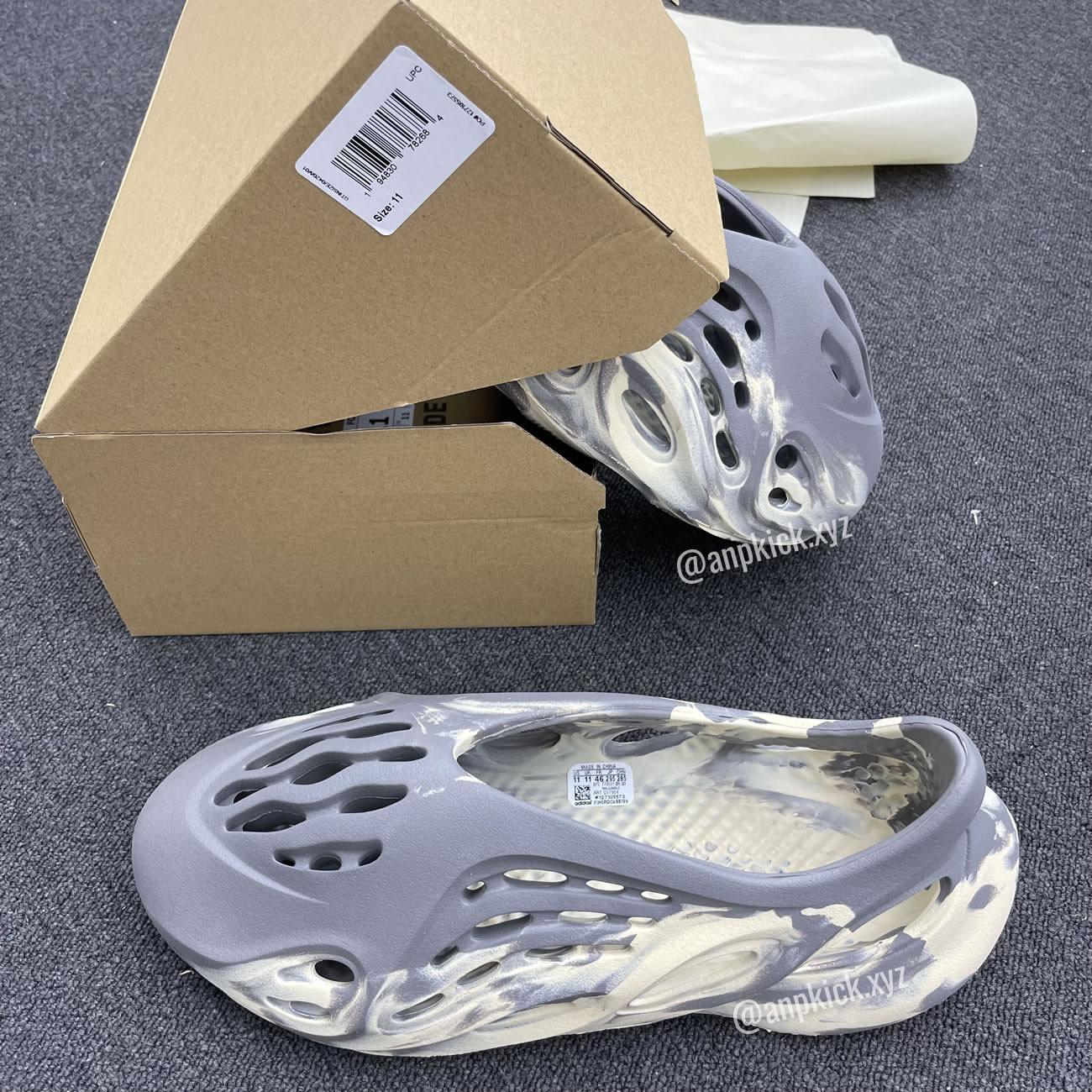 Adidas Anpkick Yeezy Foam Rnnr Mxt Moon Gray Gv7904 (9) - www.newkick.org