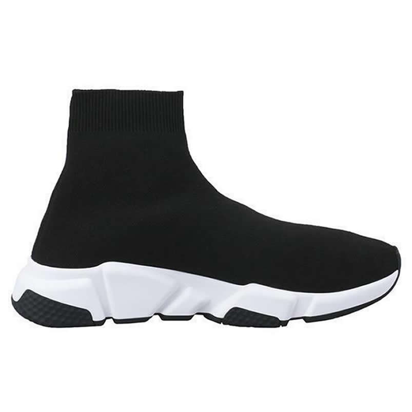 Balenciaga Shoes Like Socks High Top Speed Runners Black White 605972w05ge1015 (2) - www.newkick.org