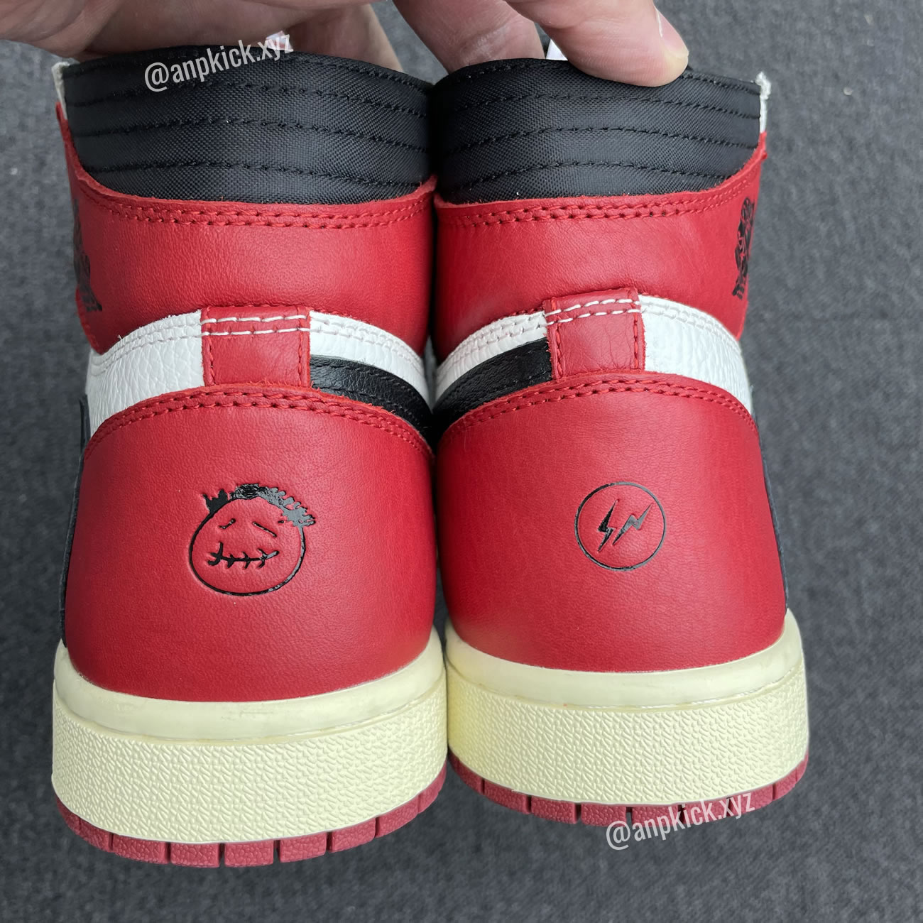Travis Scott Air Jordan 1 High Og Sp White Red Black Fragment Anpkick Custom Making (5) - www.newkick.org