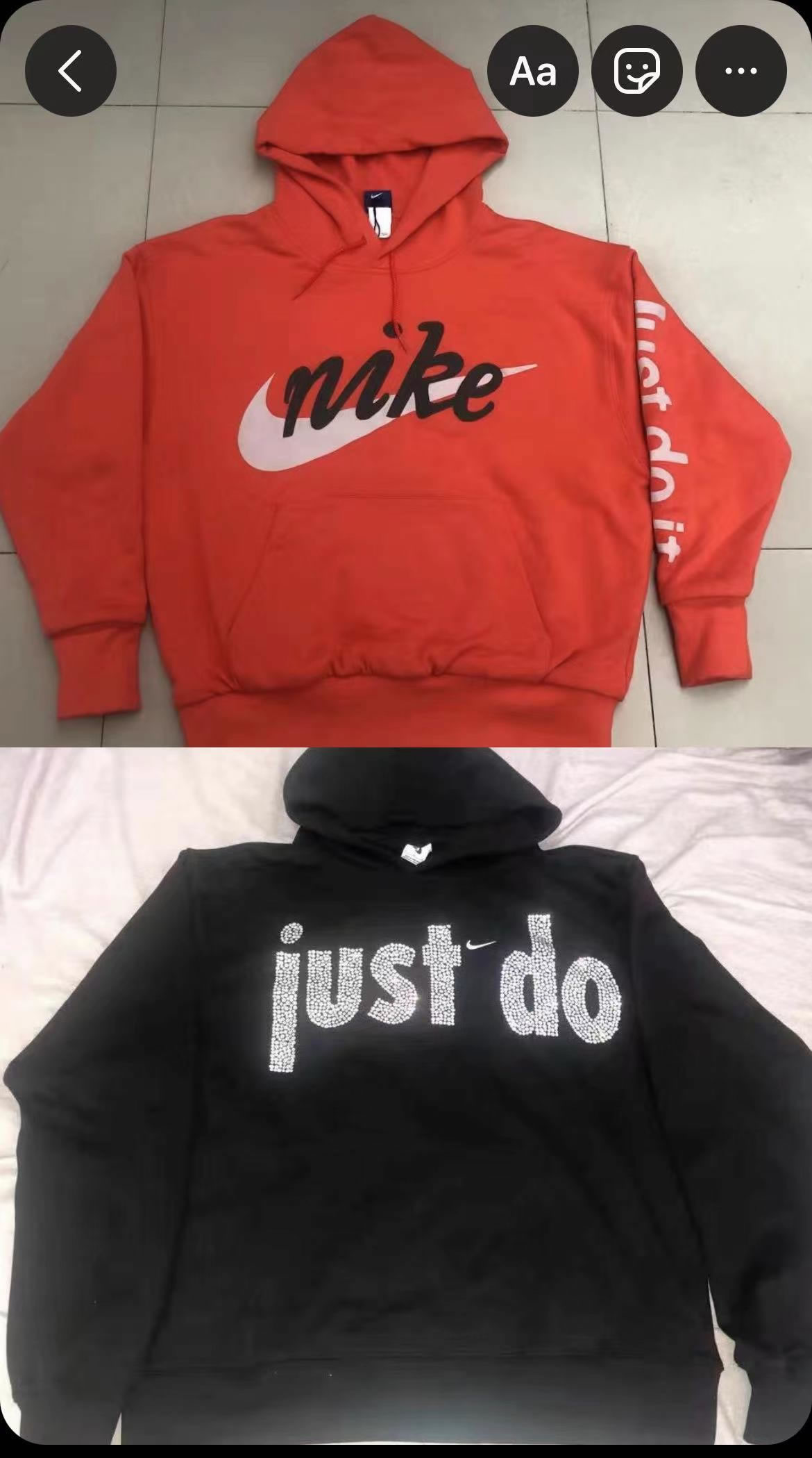 Nike Just Do It Hoodie Black Orange (2) - www.newkick.org