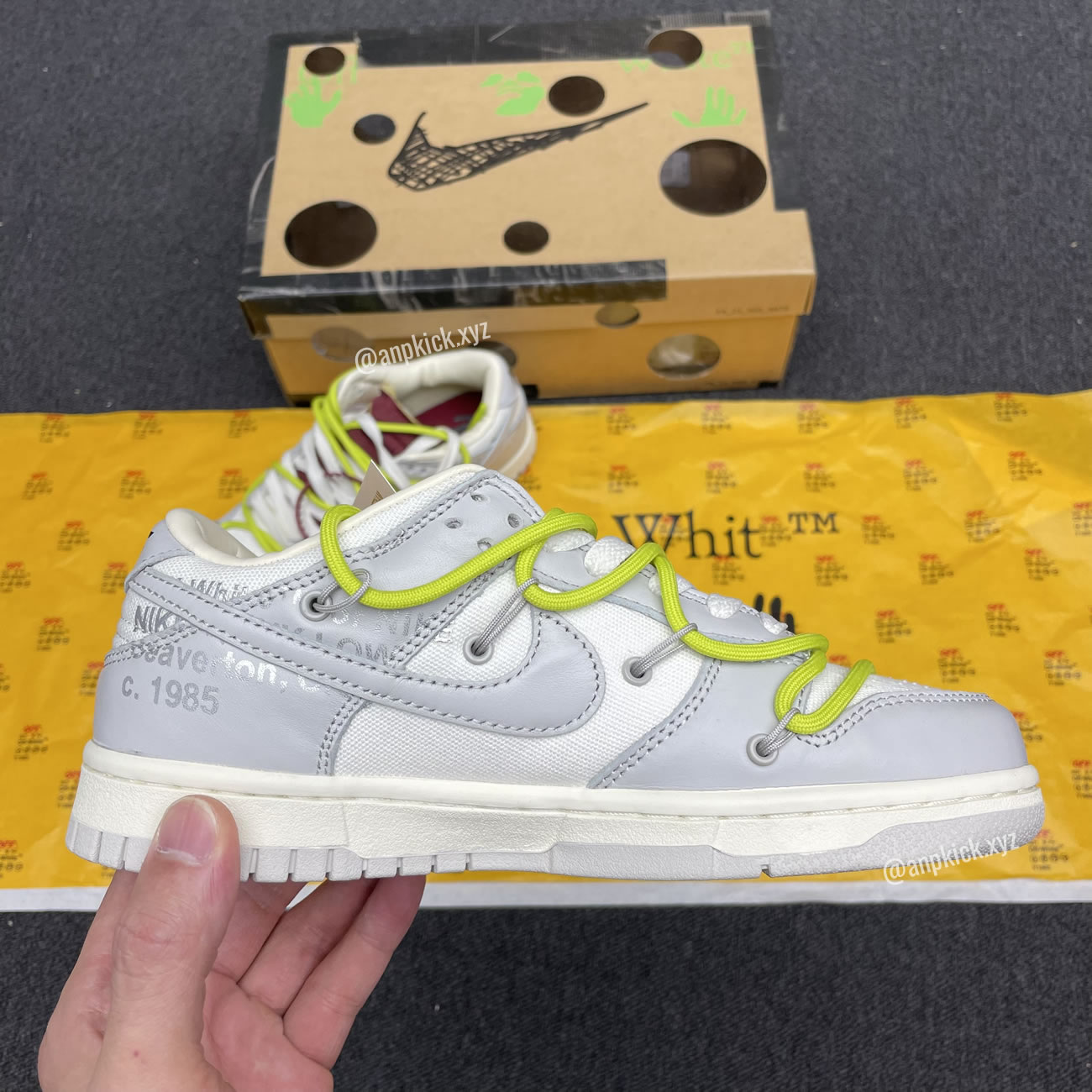 Off White Nike Sb Dunk Low The 08 Of 50 Grey White Yellow Dm1602 106 08 (7) - www.newkick.org