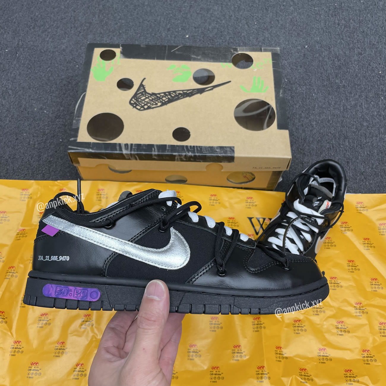 Off White Nike Sb Dunk Low The 50 Black Silver Dm1602 001 (1) - www.newkick.org