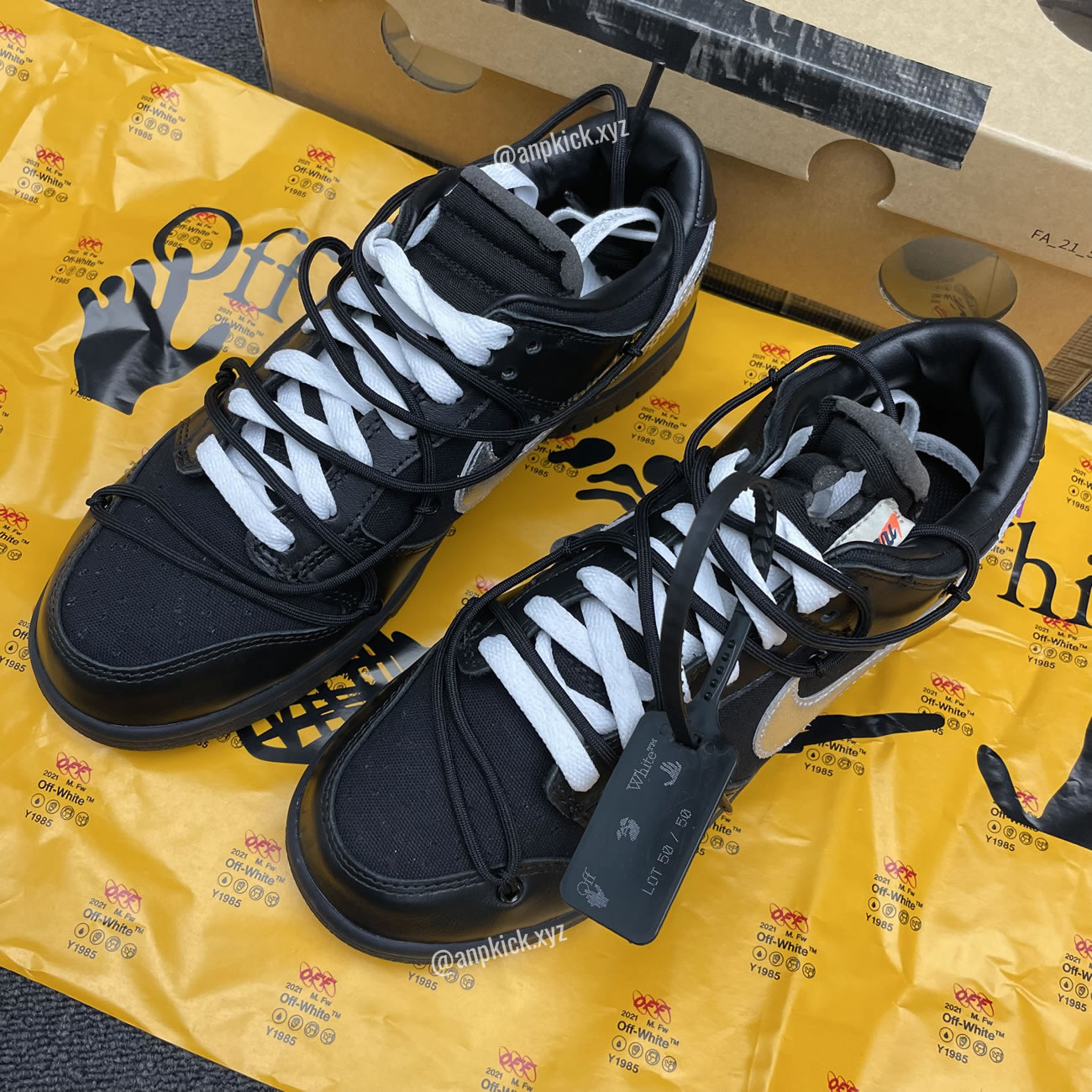 Off White Nike Sb Dunk Low The 50 Black Silver Dm1602 001 (9) - www.newkick.org