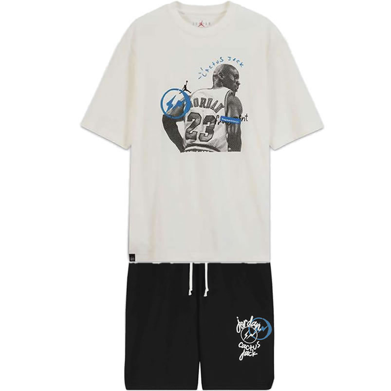 Travis Scott Cactus Jack Jordan T Shirt Khaki Desert White Shorts Black (1) - www.newkick.org Travis Scott Cactus Jack Jordan T Shirt Khaki Desert White Shorts Black (1) - www.newkick.org