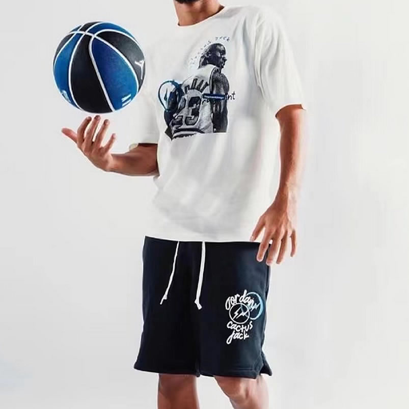 Travis Scott Cactus Jack Jordan T Shirt Khaki Desert White Shorts Black (2) - www.newkick.org Travis Scott Cactus Jack Jordan T Shirt Khaki Desert White Shorts Black (2) - www.newkick.org