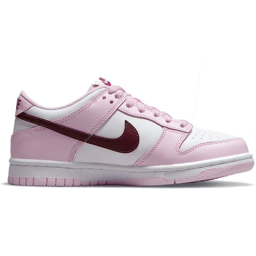 Nike Dunk Low Gs Strawberry Pink White Pink Red Cw1590 601 (2) - www.newkick.org