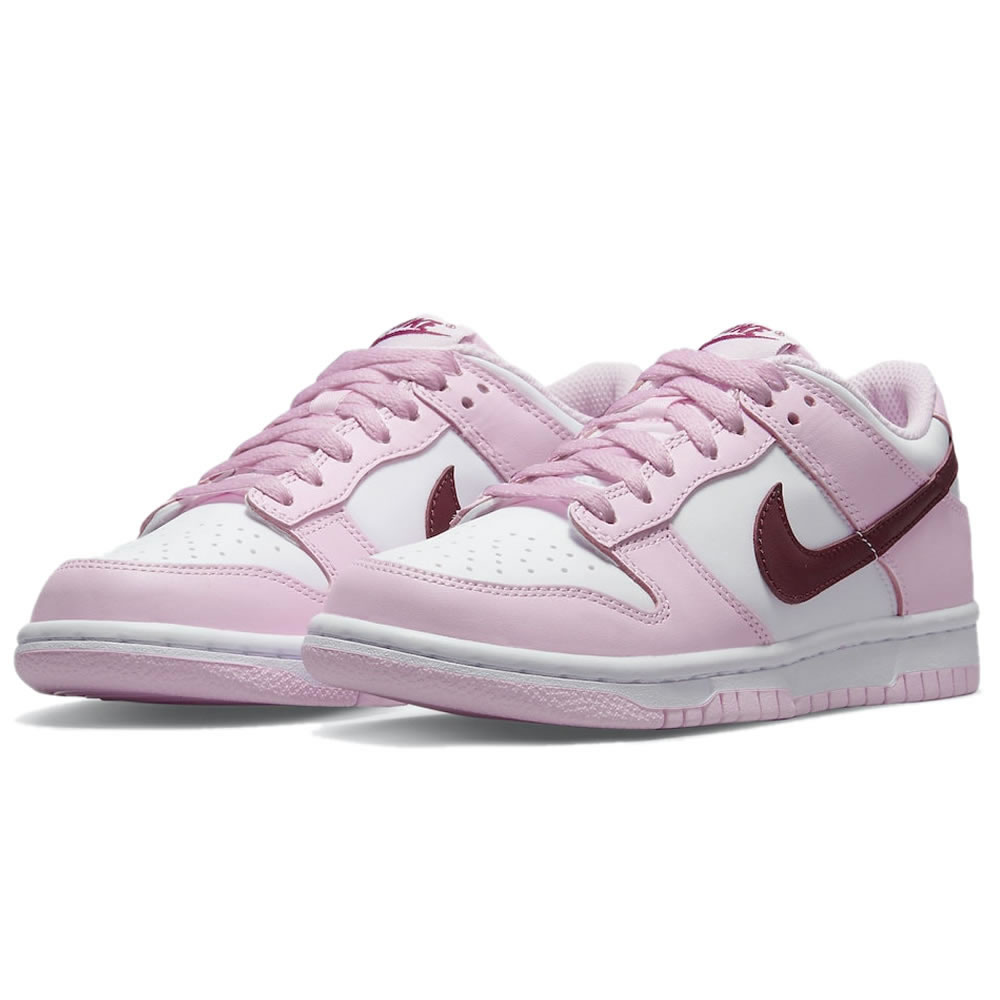 Nike Dunk Low Gs Strawberry Pink White Pink Red Cw1590 601 (3) - www.newkick.org