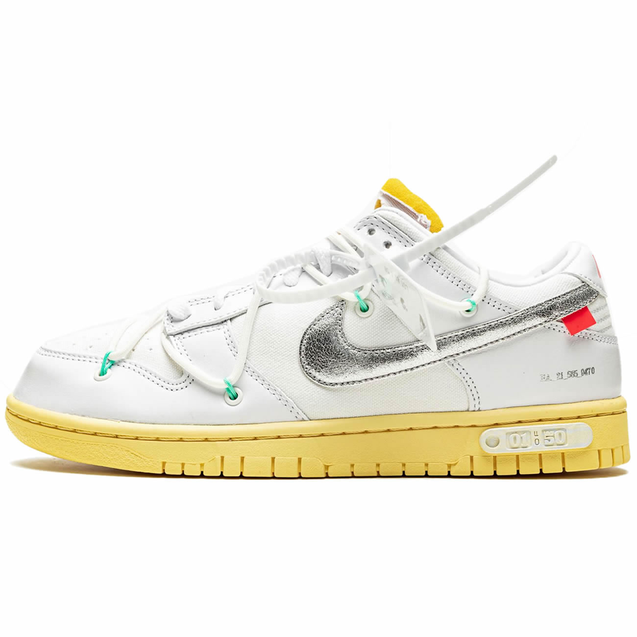 Off White Nike Sb Dunk Low Lot 1 White Metallic Silver Dm1602 127 (1) - www.newkick.org Off White Nike Sb Dunk Low Lot 1 White Metallic Silver Dm1602 127 (1) - www.newkick.org