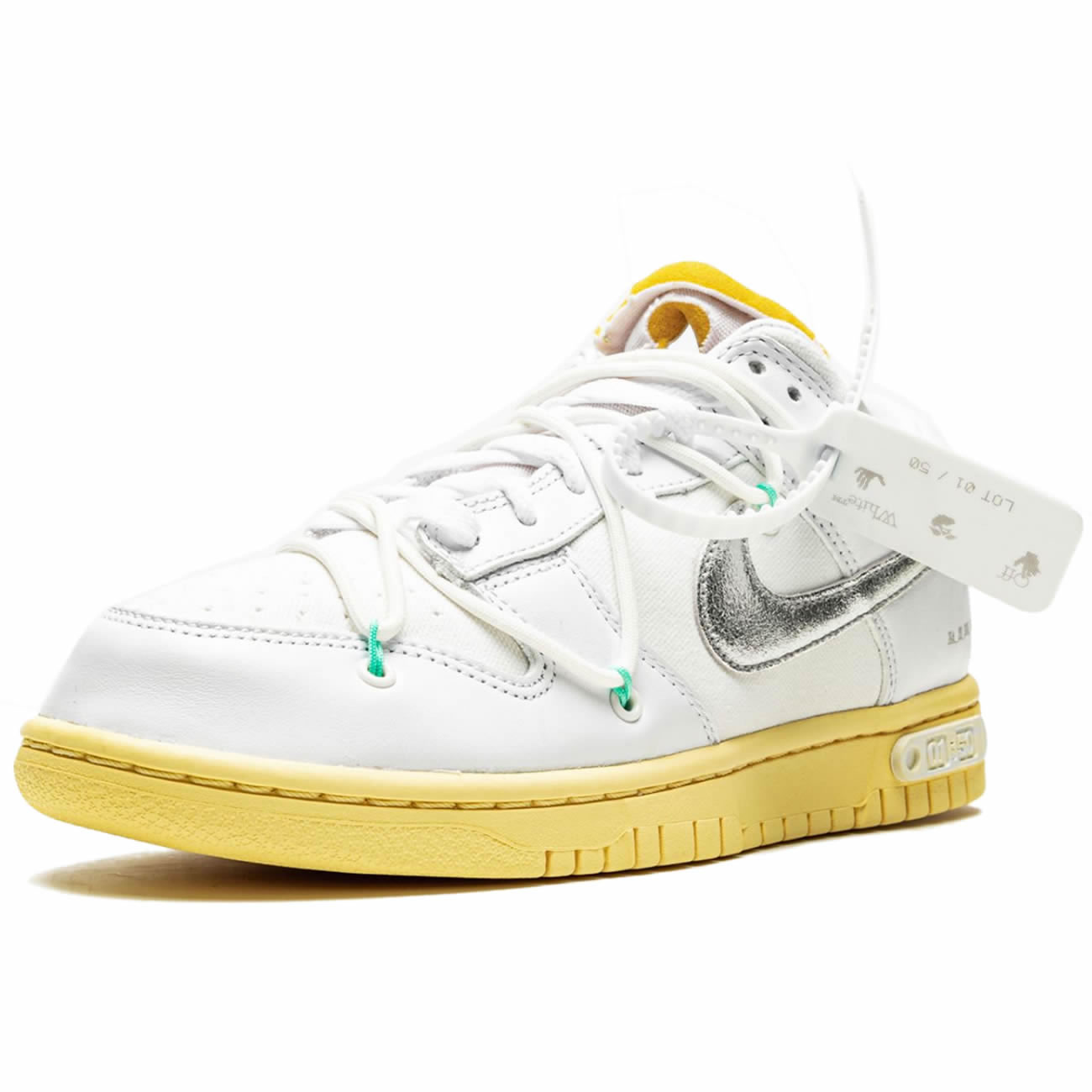 Off White Nike Sb Dunk Low Lot 1 White Metallic Silver Dm1602 127 (2) - www.newkick.org Off White Nike Sb Dunk Low Lot 1 White Metallic Silver Dm1602 127 (2) - www.newkick.org
