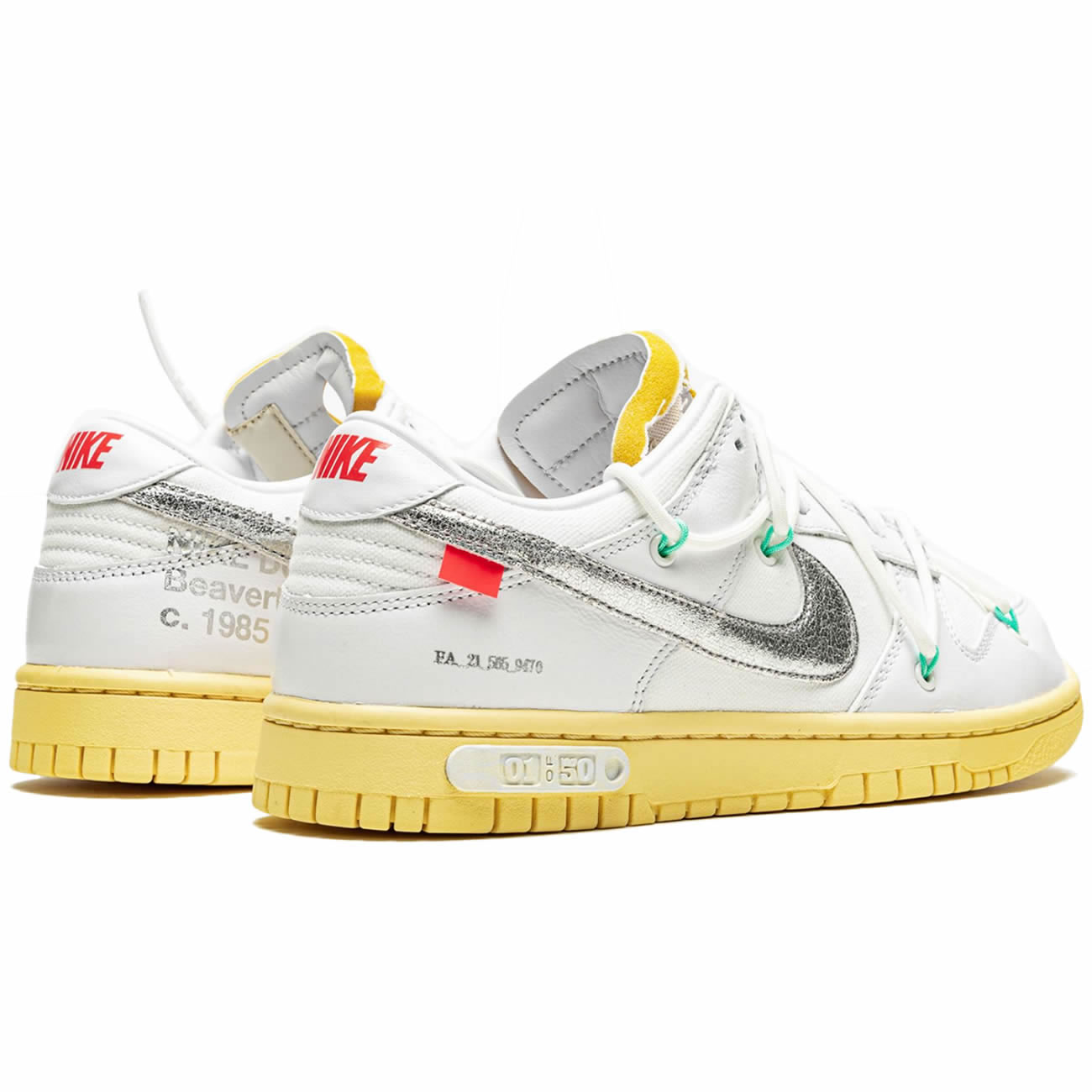 Off White Nike Sb Dunk Low Lot 1 White Metallic Silver Dm1602 127 (4) - www.newkick.org Off White Nike Sb Dunk Low Lot 1 White Metallic Silver Dm1602 127 (4) - www.newkick.org