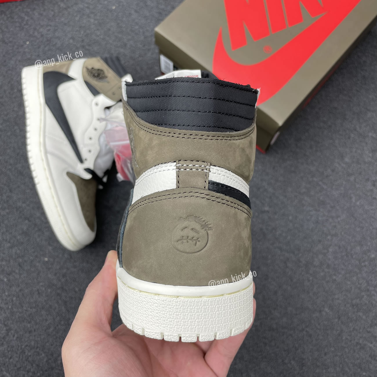 Travis Scott Air Jordan 1 High Og Sp White Brown Black Fragment Anpkick Custom Making (3) - www.newkick.org