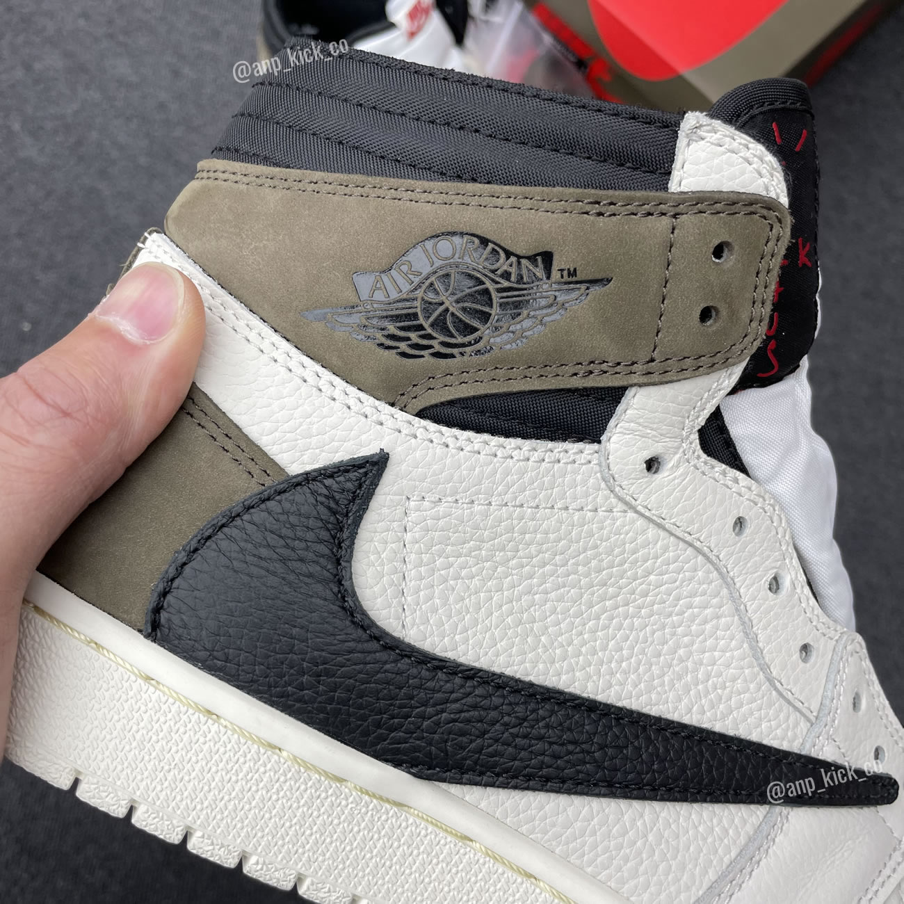 Travis Scott Air Jordan 1 High Og Sp White Brown Black Fragment Anpkick Custom Making (4) - www.newkick.org