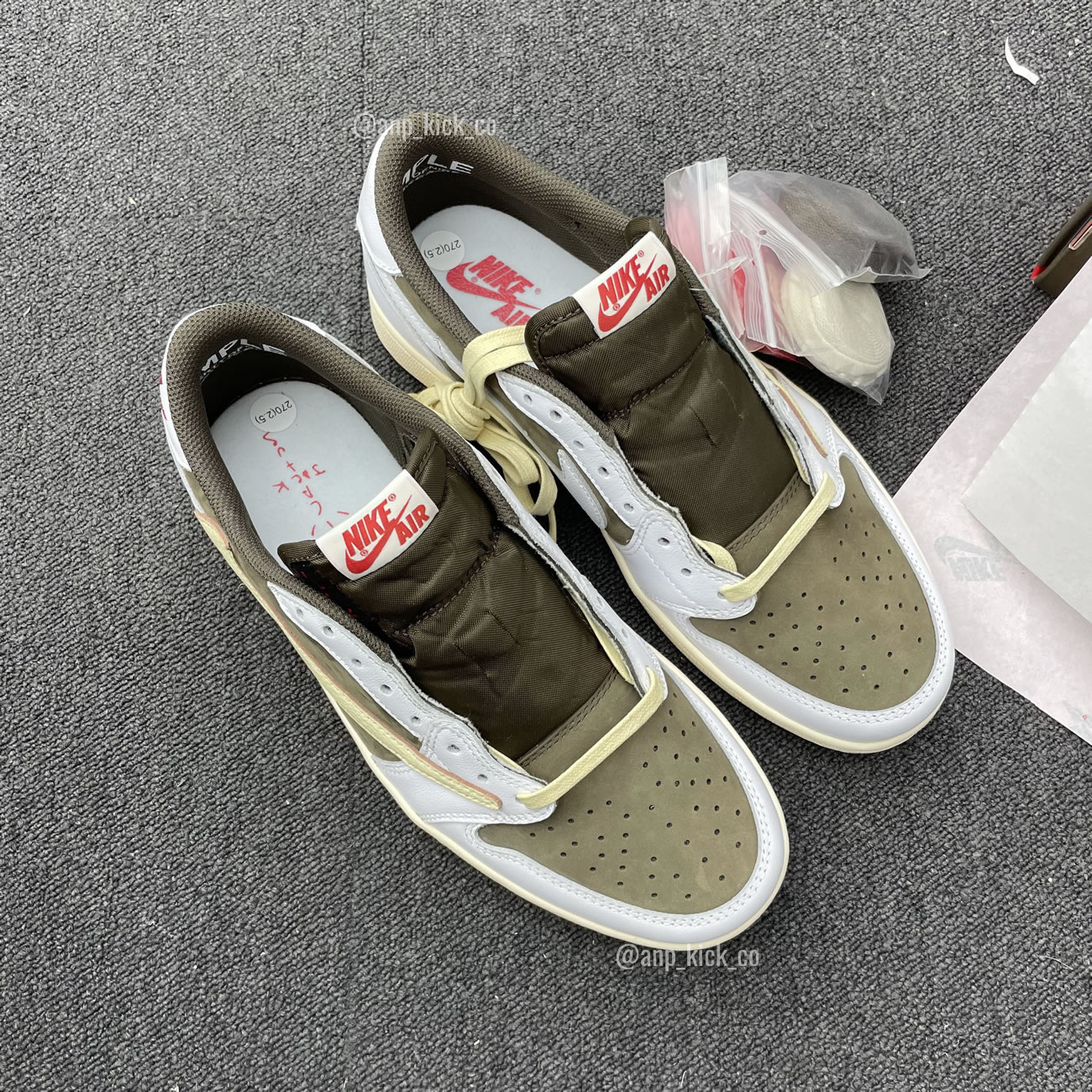 Travis Scott Air Jordan 1 Low White Brown Anpkick Custom Making (6) - www.newkick.org