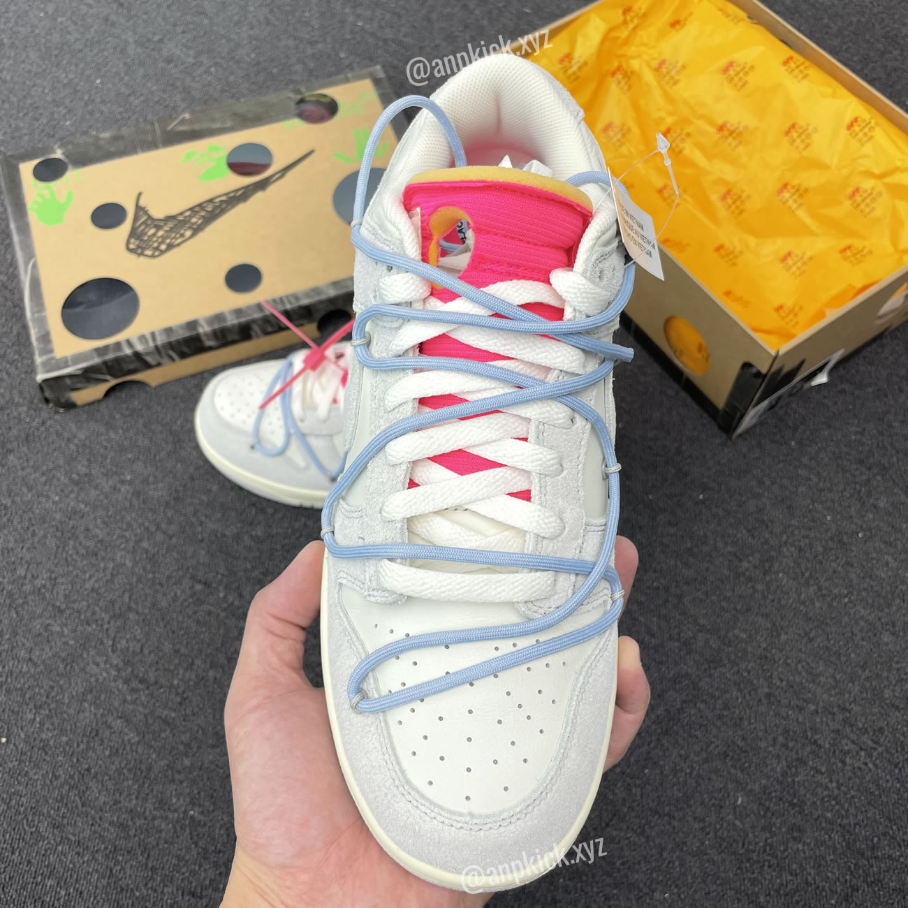 Off White Nike Sb Dunk Low Lot 38 Of 50 Sail Neutral Grey Psychic Blue Anpkick Dj0950 113 (7) - www.newkick.org