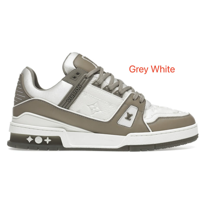 New L V Trainer Sneaker Shoes Grey White (1) - www.newkick.org New L V Trainer Sneaker Shoes Grey White (1) - www.newkick.org