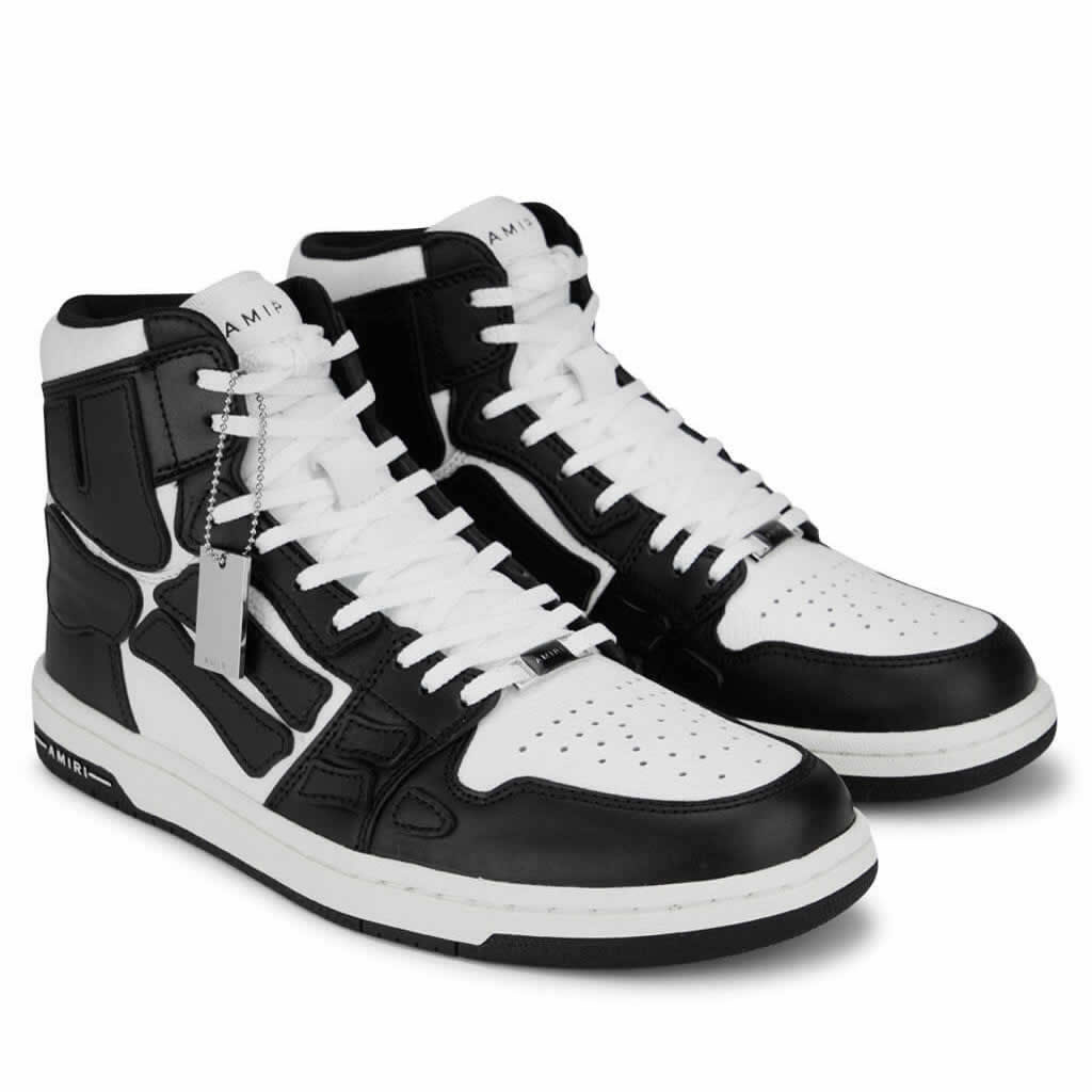 A M I R I Skel Top High Leather Sneakers Black White Mfs002 004 (3) - www.newkick.org A M I R I Skel Top High Leather Sneakers Black White Mfs002 004 (3) - www.newkick.org