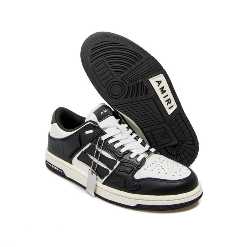 A M I R I Skel Top Low Leather Sneakers Black White Mfs003 004 (4) - www.newkick.org