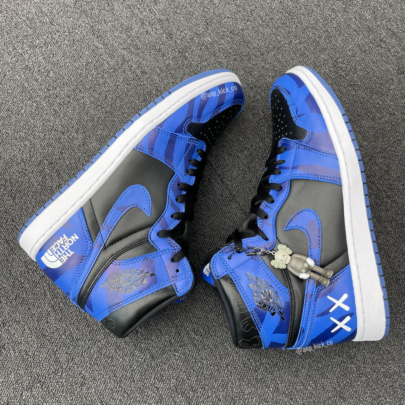 The North Face Kaws Air Jordan 1 Retro High Shoes Anpkick Custom Making (4) - www.newkick.org