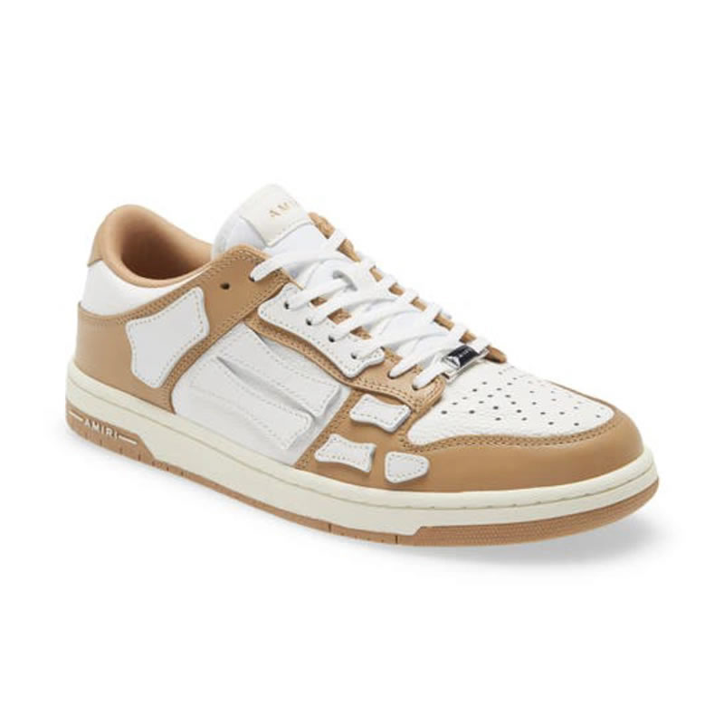 A M I R I Skel Top Low Leather Sneakers Brown Mfs003 281 (3) - www.newkick.org