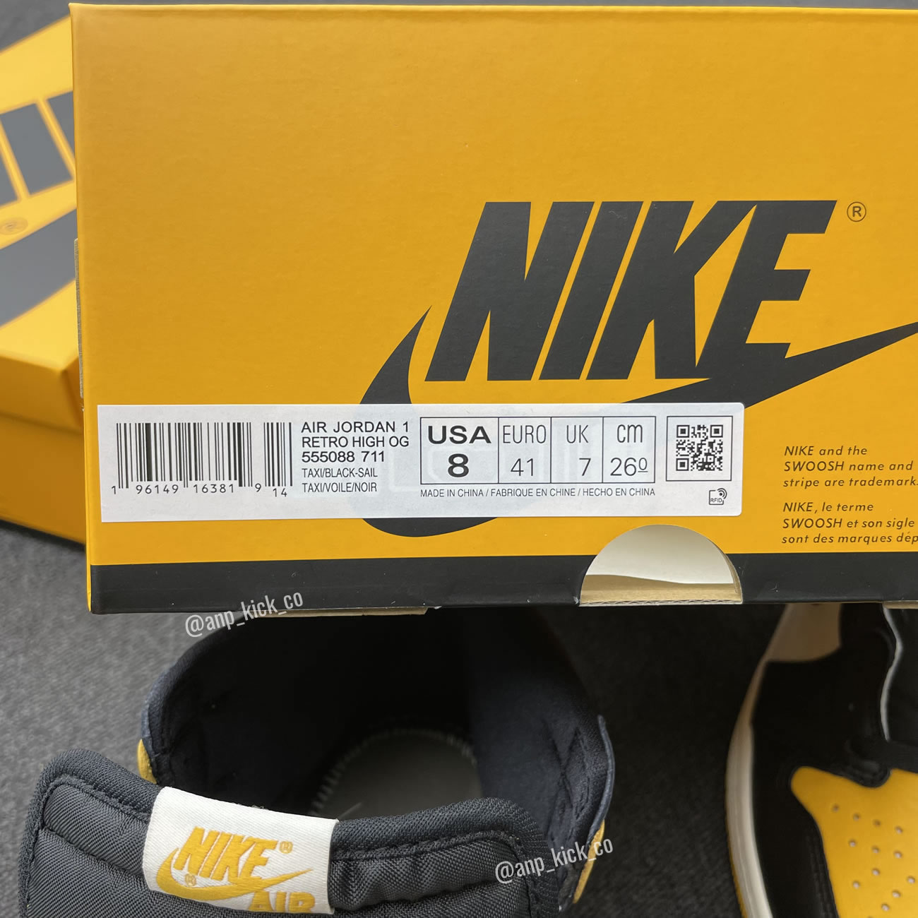 Air Jordan 1 Retro High Og Anpkick Yellow Toe 555088 711 (17) - www.newkick.org