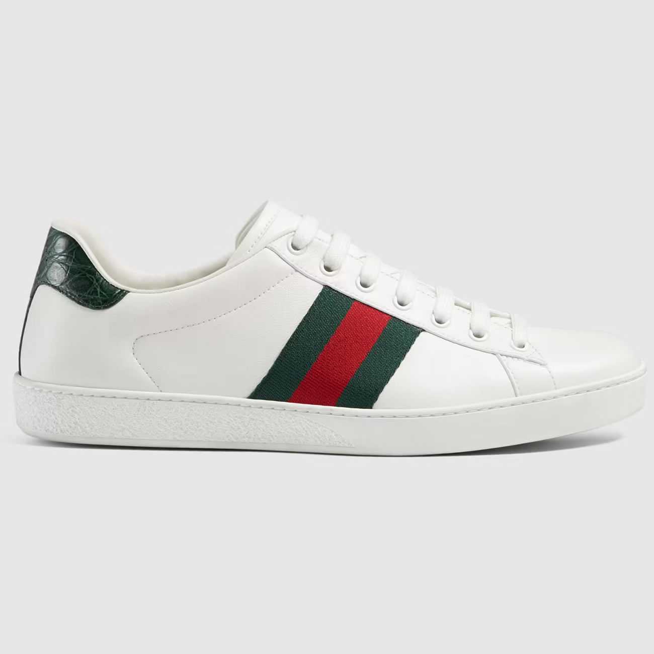 G U C C I Gg Ace Leather Sneaker For Mens Womens (1) - www.newkick.org